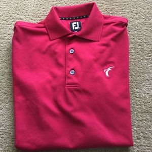 FootJoy men golf shirt. Size small. Color red